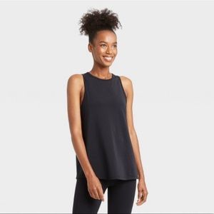 New Side-Tie Black Tank Top XS